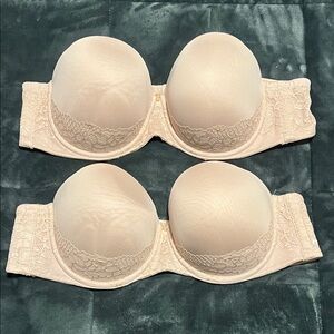 Elegant Lace Underwire Bra in Soft Beige